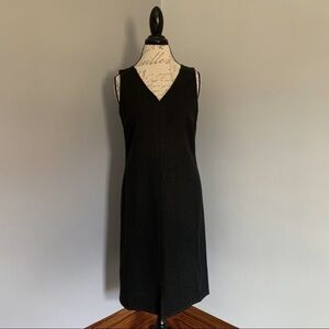 TALBOTS Black V-Neck Sheath Dress